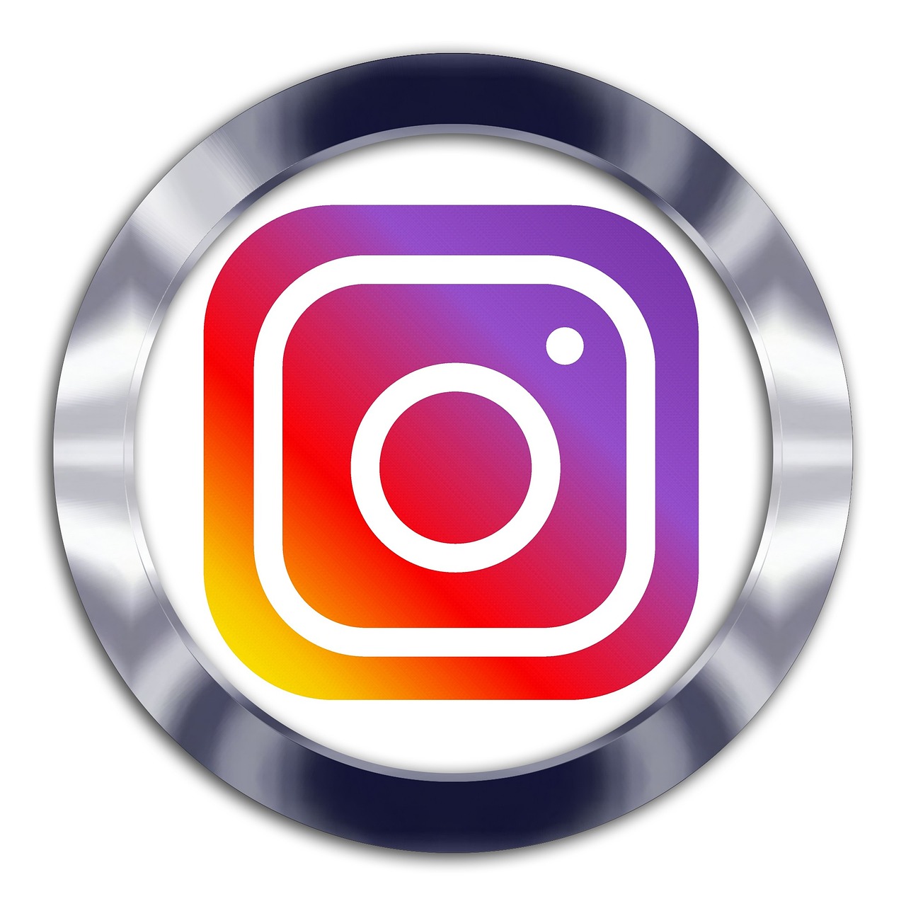 Logo instagram dengan background silver
